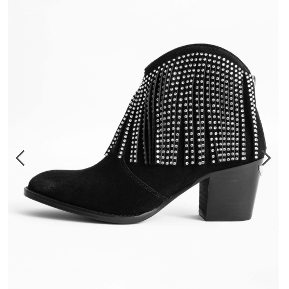 Zadig and Voltaire - Molly Strass Fringe Ankle Boots - size 40 - NWOT